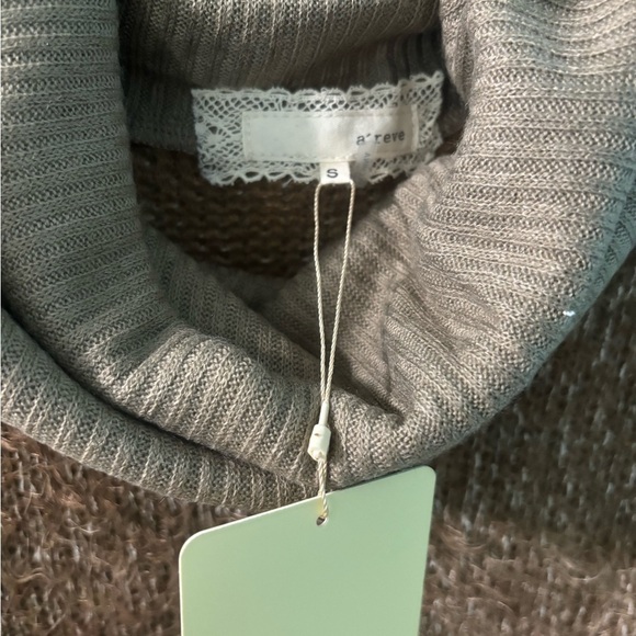 a'reve brown cowl neck sweater - Picture 3 of 4